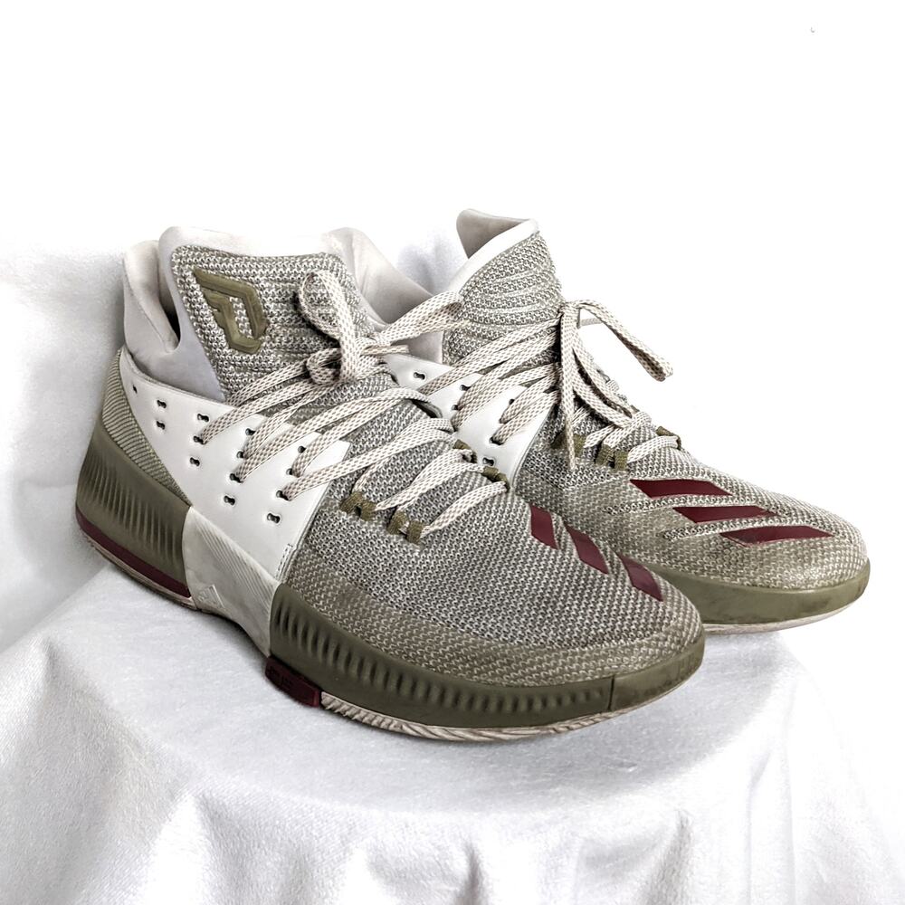 Adidas D Lillard Men's Athletic Basketball Shoes Gray 10.5